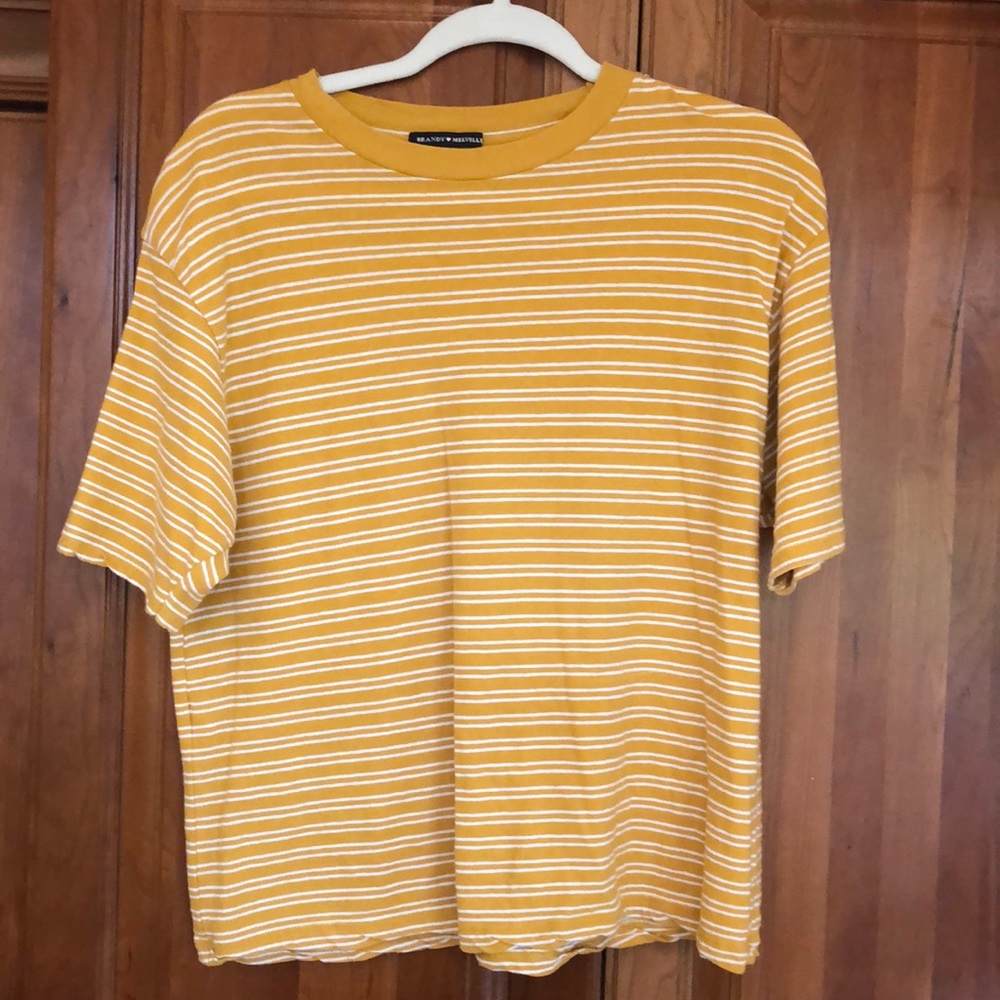 Brandy Melville Striped Shirt - Yellow
